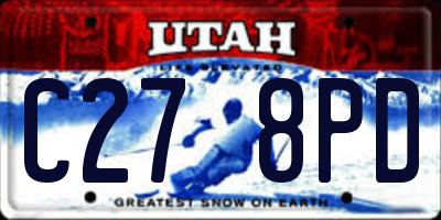 UT license plate C278PD