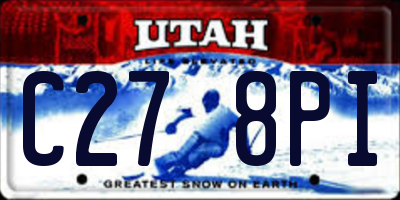 UT license plate C278PI