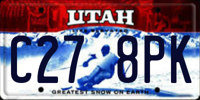 UT license plate C278PK