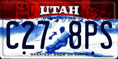 UT license plate C278PS