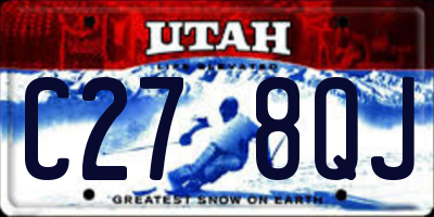 UT license plate C278QJ