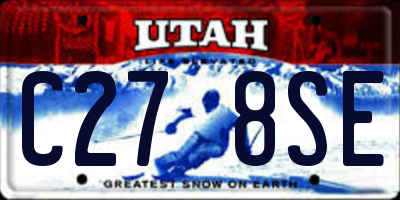 UT license plate C278SE