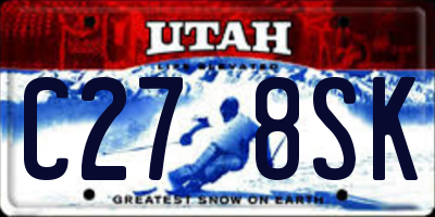 UT license plate C278SK