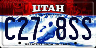 UT license plate C278SS