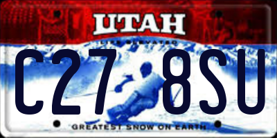 UT license plate C278SU