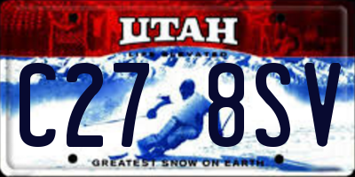 UT license plate C278SV