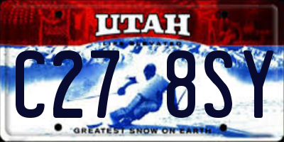 UT license plate C278SY