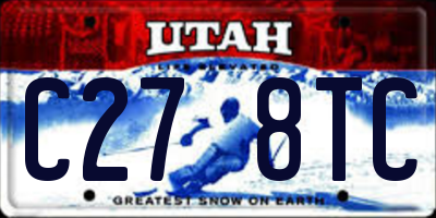 UT license plate C278TC