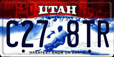UT license plate C278TR