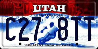 UT license plate C278TT