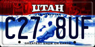 UT license plate C278UF