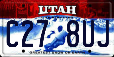 UT license plate C278UJ