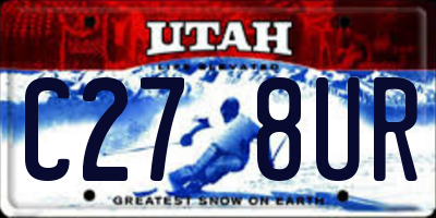 UT license plate C278UR