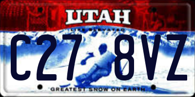 UT license plate C278VZ