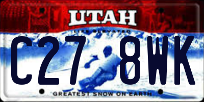 UT license plate C278WK