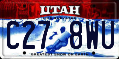 UT license plate C278WU