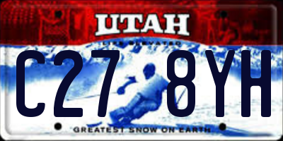 UT license plate C278YH