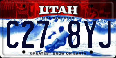 UT license plate C278YJ