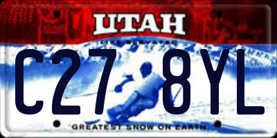 UT license plate C278YL