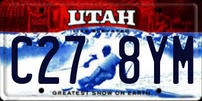 UT license plate C278YM