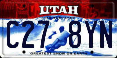 UT license plate C278YN