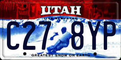 UT license plate C278YP