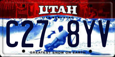 UT license plate C278YV