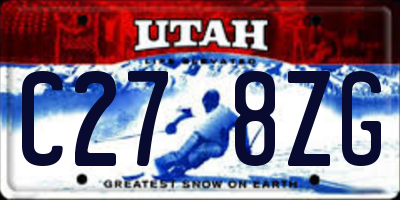 UT license plate C278ZG
