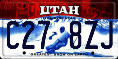 UT license plate C278ZJ