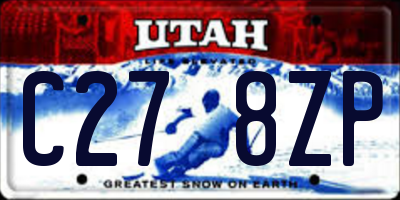UT license plate C278ZP