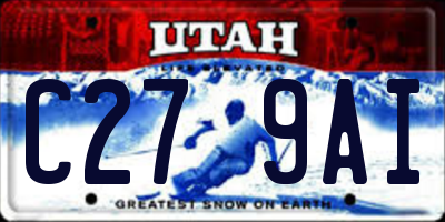 UT license plate C279AI