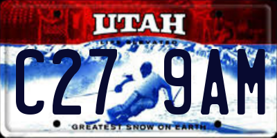 UT license plate C279AM