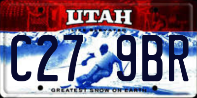 UT license plate C279BR