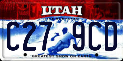 UT license plate C279CD