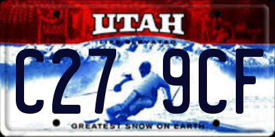 UT license plate C279CF