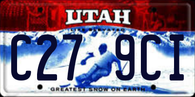 UT license plate C279CI