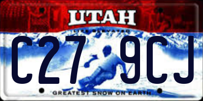 UT license plate C279CJ