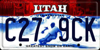 UT license plate C279CK