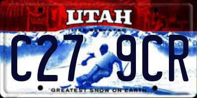 UT license plate C279CR