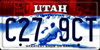 UT license plate C279CT