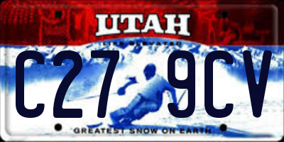 UT license plate C279CV