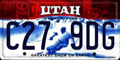 UT license plate C279DG