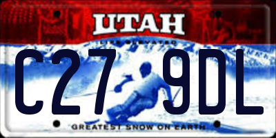 UT license plate C279DL