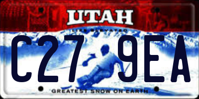 UT license plate C279EA