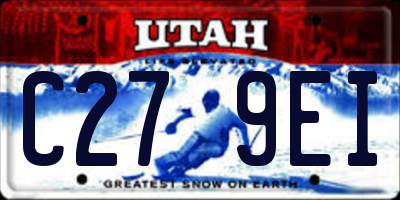 UT license plate C279EI