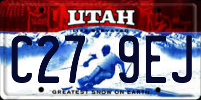 UT license plate C279EJ