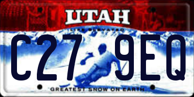 UT license plate C279EQ