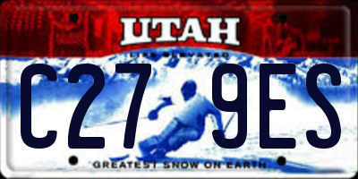 UT license plate C279ES