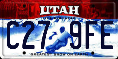 UT license plate C279FE
