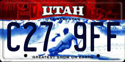 UT license plate C279FF